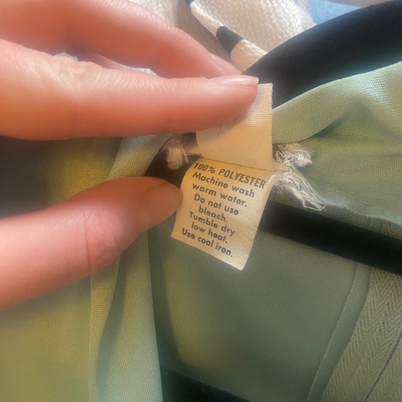 Vintage Light Sage/Seafoam Green Tea-Length Dress - Picture 5 of 5